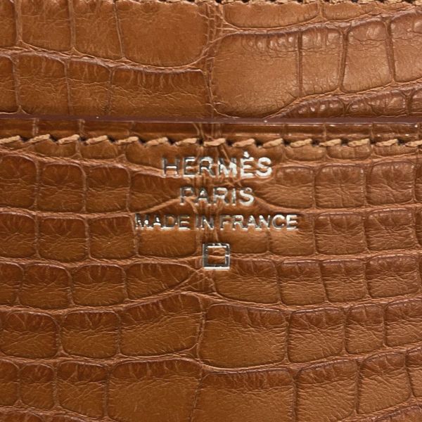 エルメス 長財布 コンスタンス トゥーゴー ロング ゴールド/シルバー金具 アリゲーターマット K刻印 HERMES