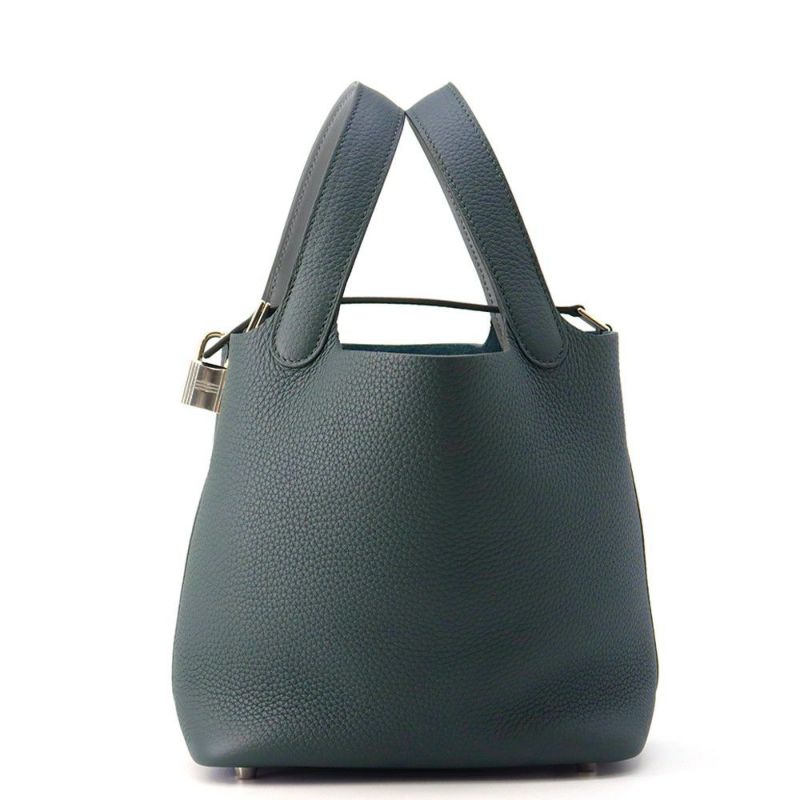 エルメス ピコタンロックPM エクラ ヴェールマングローブ/グリパンタン/シルバー金具 トリヨンクレマンス K刻印