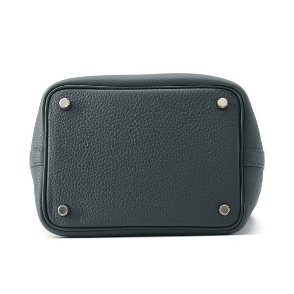 エルメス ピコタンロックPM エクラ ヴェールマングローブ/グリパンタン/シルバー金具 トリヨンクレマンス K刻印