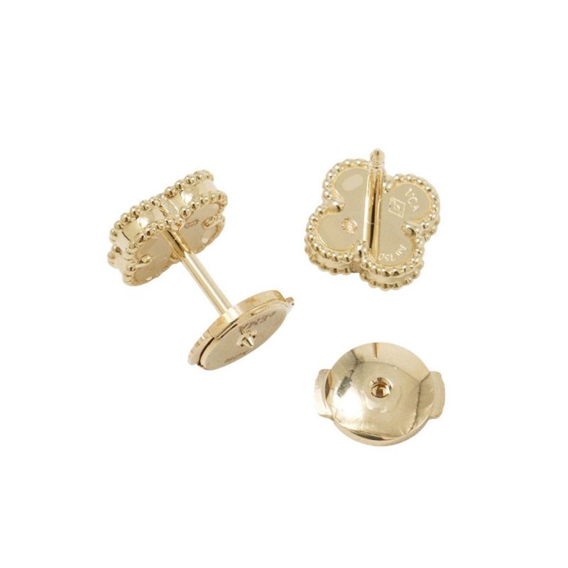 ヴァンクリーフ&アーペル ピアス スウィート アルハンブラ ピアス マザーオブパール K18YGイエローゴールド VCARA44800