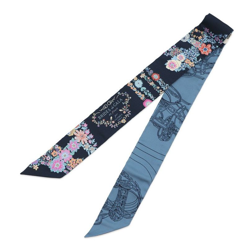 エルメス スカーフ ツイリー ブリッド・ドゥ・ガラ・アン・フルール&アイライナー HERMES 2025春夏