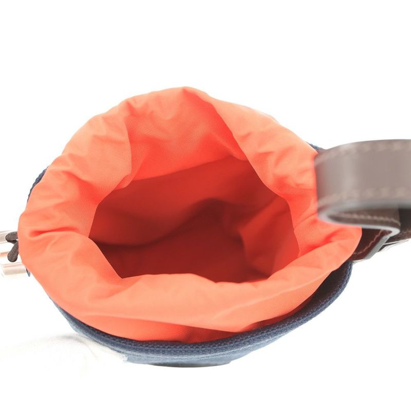 エルメス 犬用トリーツ ポーチ オン ザ ゴー ネイビー/シルバー金具 コーティングキャンバス  HERMES 小物入れ