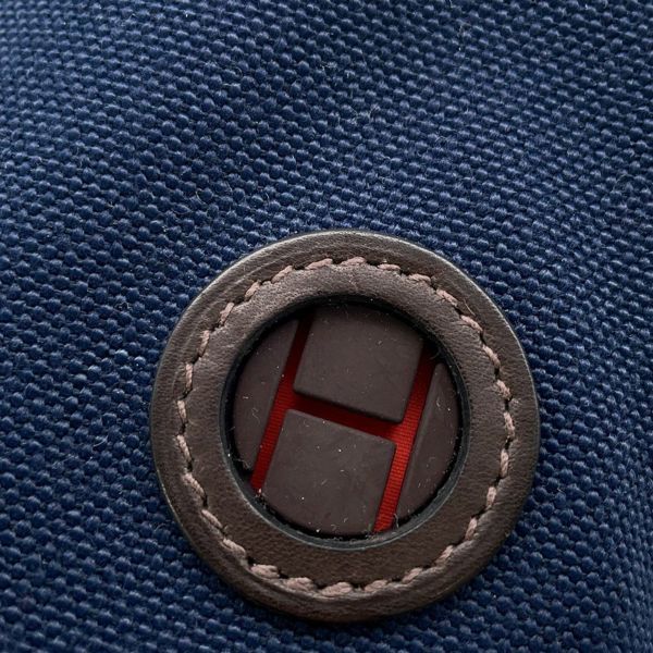 エルメス 犬用トリーツ ポーチ オン ザ ゴー ネイビー/シルバー金具 コーティングキャンバス  HERMES 小物入れ