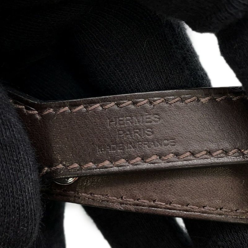 エルメス 犬用トリーツ ポーチ オン ザ ゴー ネイビー/シルバー金具 コーティングキャンバス  HERMES 小物入れ