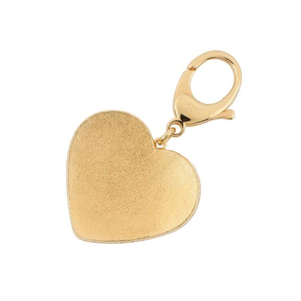 シャネル キーホルダー ココマーク デニム ハートモチーフ チャーム I24P CHANEL