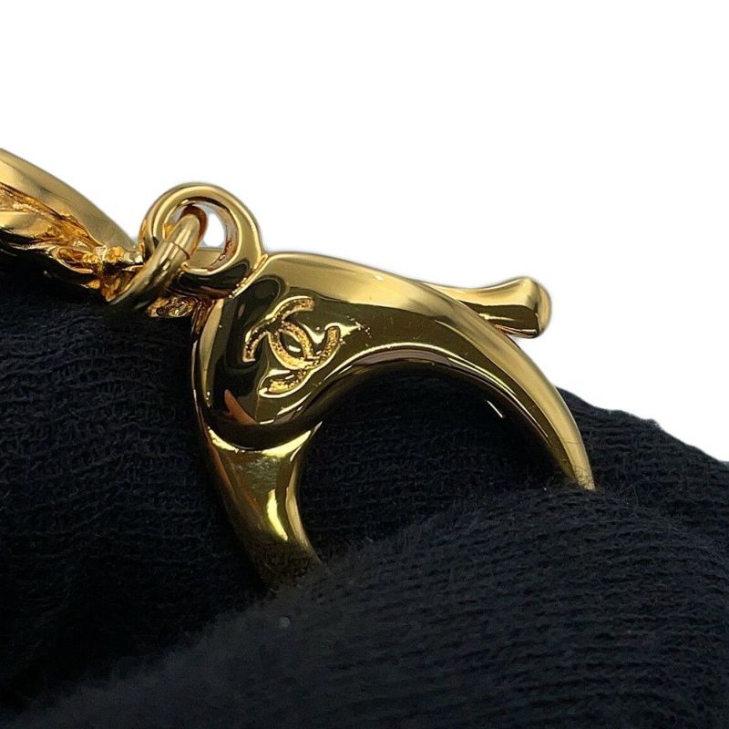 シャネル キーホルダー ココマーク デニム ハートモチーフ チャーム I24P CHANEL