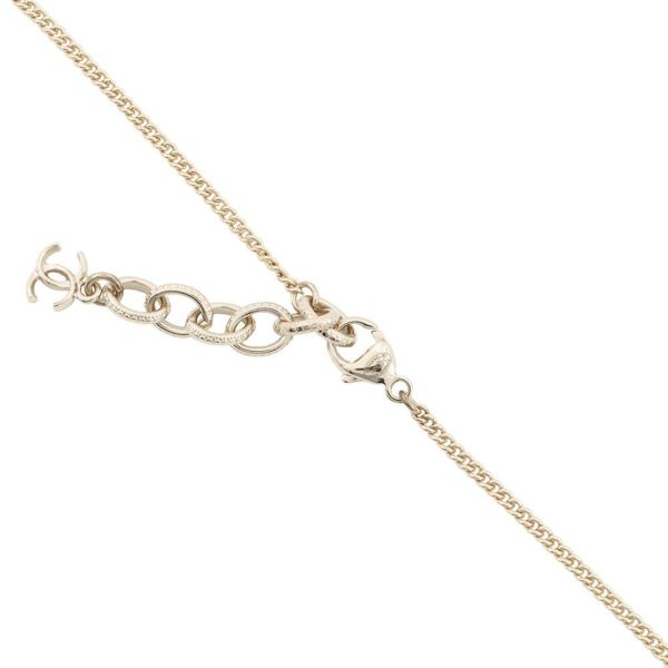 シャネル ネックレス ココマーク ハートモチーフ ラインストーン D21S CHANEL 黒