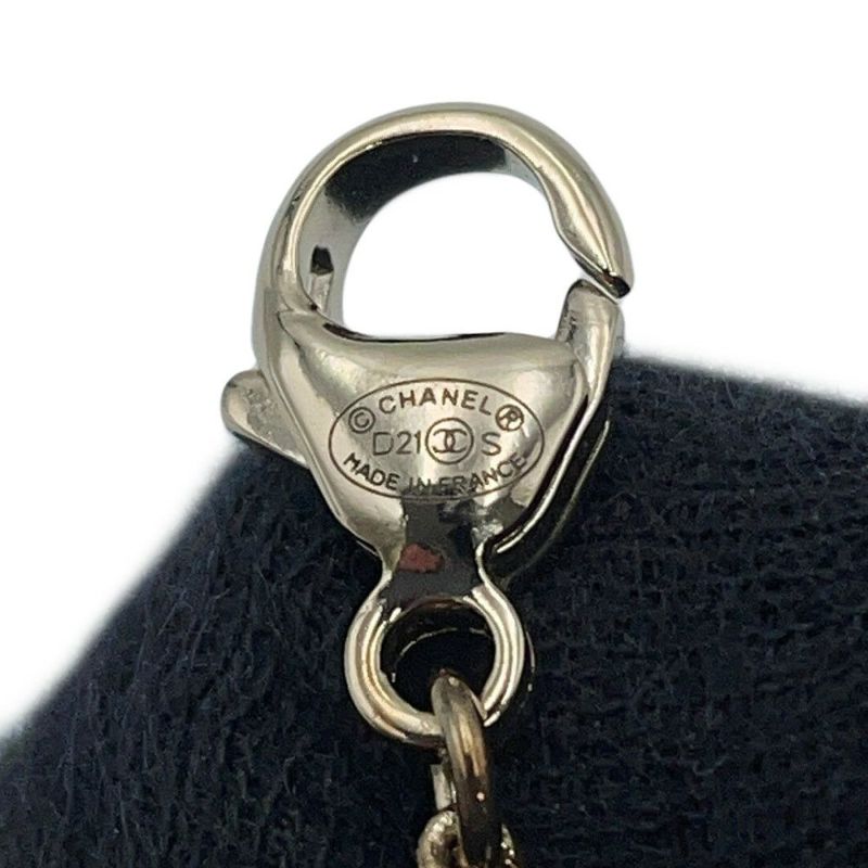 シャネル ネックレス ココマーク ハートモチーフ ラインストーン D21S CHANEL 黒