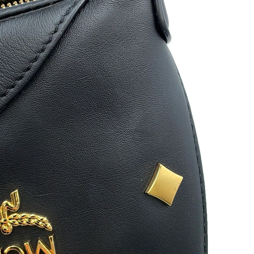 エムシーエム ショルダーバッグ AREN ロゴ レザー MWHCATA02BK001 MCM 黒