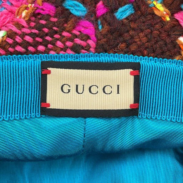 グッチ バケットハット ツイード スパイシーチェック サイズM(57cm) 728469 GUCCI 帽子