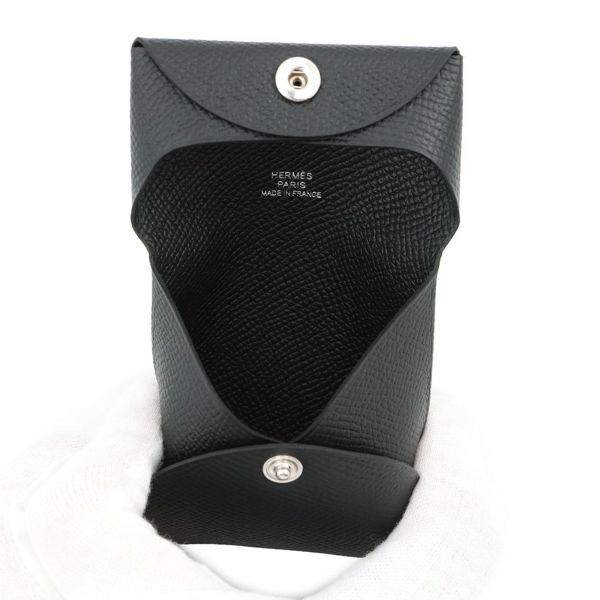 エルメス コインケース バスティア ブラック エプソン W刻印 HERMES 小銭入れ 黒