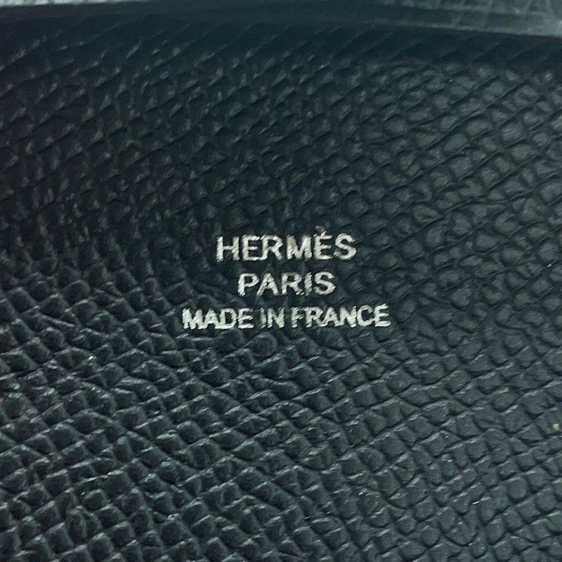エルメス コインケース バスティア ブラック エプソン W刻印 HERMES 小銭入れ 黒