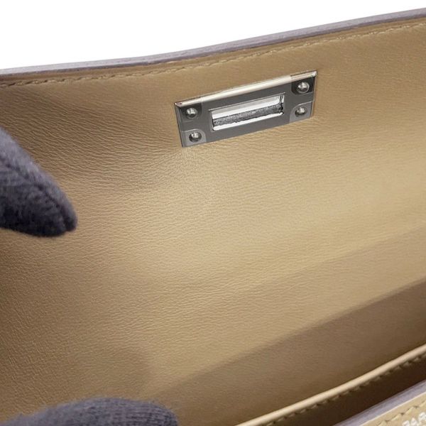 エルメス ハンドバッグ ミニケリー2 外縫い プシエール/エプソン シルバー金具 K刻印 2wayショルダー