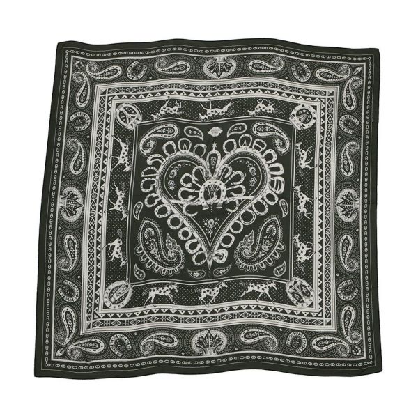 エルメス ストール カレ140 カレジェアン シュヴァル・ドゥ・クール・バンダナ Cheval de Coeur Bandana shawl