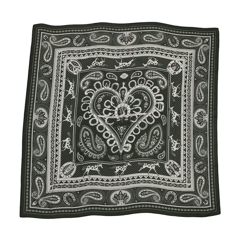 エルメス ストール カレ140 カレジェアン シュヴァル・ドゥ・クール・バンダナ Cheval de Coeur Bandana shawl