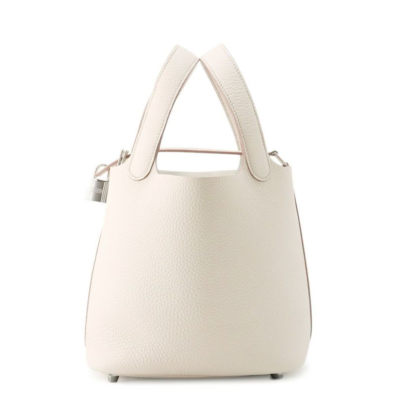 エルメス ハンドバッグ ピコタンロックPM ベトン/シルバー金具 トリヨンクレマンス K刻印