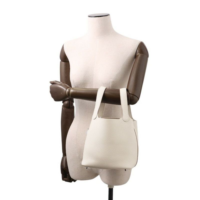 エルメス ハンドバッグ ピコタンロックPM ベトン/シルバー金具 トリヨンクレマンス K刻印