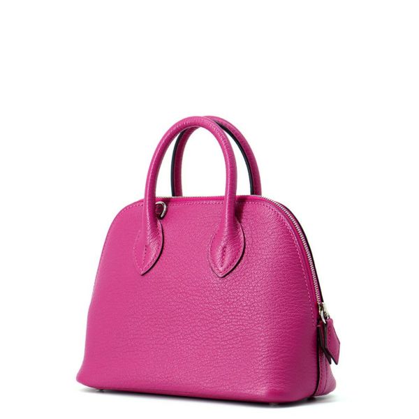 エルメス ボリード1923 ミニ ローズパープル/シルバー金具 シェブルミゾル C刻印 2wayショルダー