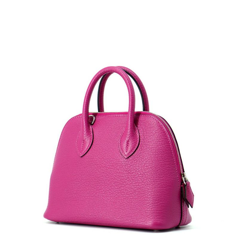 エルメス ボリード1923 ミニ ローズパープル/シルバー金具 シェブルミゾル C刻印 2wayショルダー