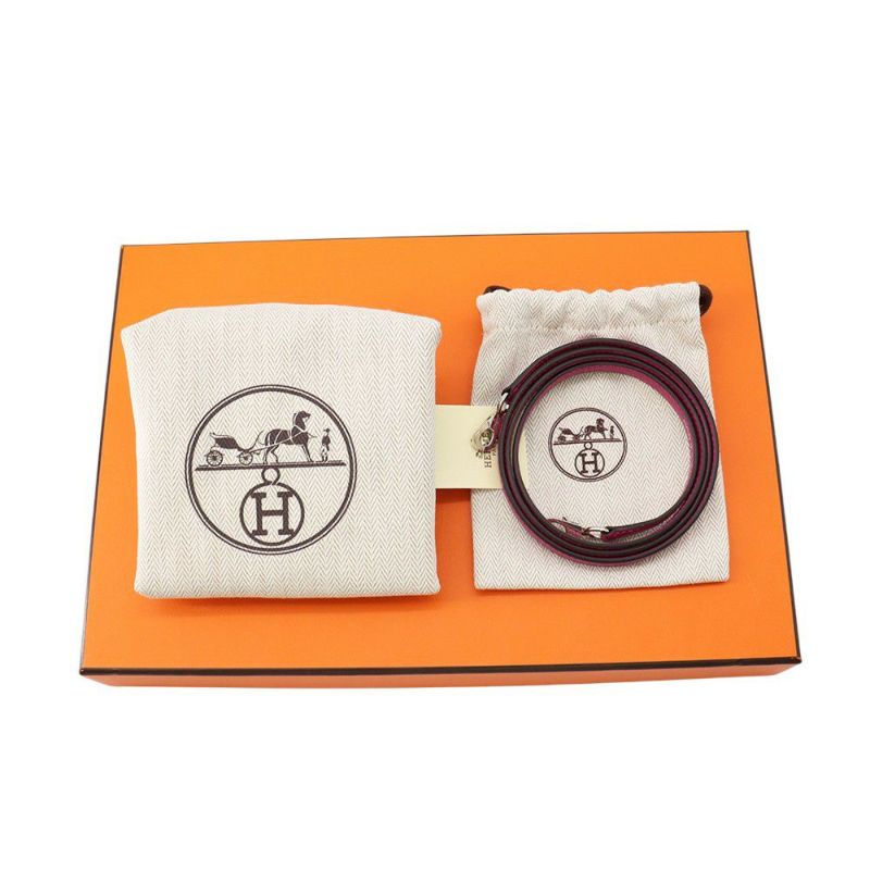 エルメス ボリード1923 ミニ ローズパープル/シルバー金具 シェブルミゾル C刻印 2wayショルダー