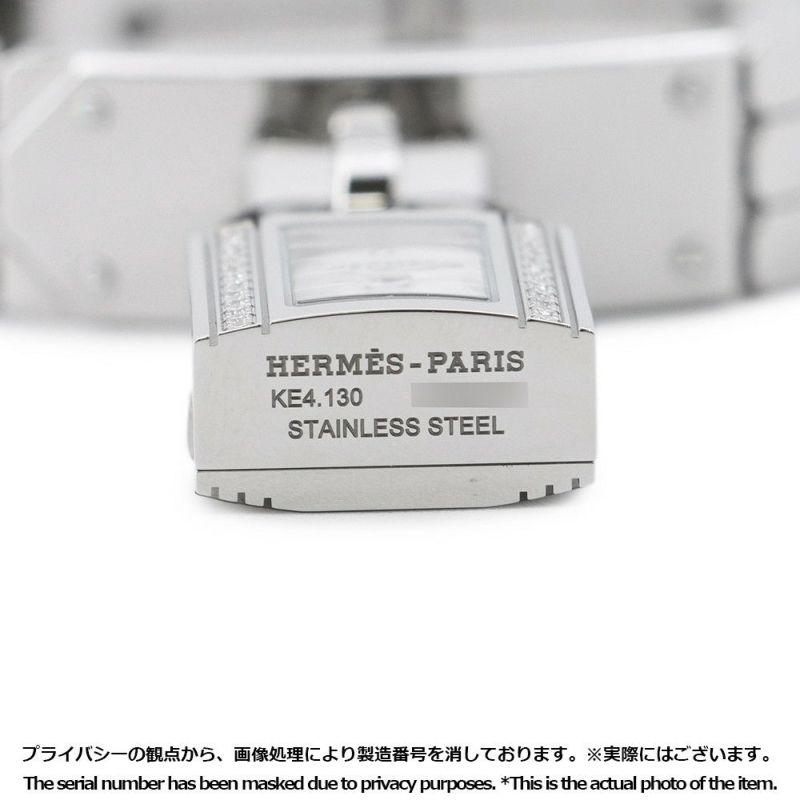 エルメス ケリーウォッチ ダイヤベゼル KE4.130.130 HERMES 腕時計 スパークリングホワイトラッカー文字盤