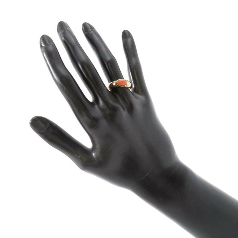 ヴァンクリーフ＆アーペル リング サンゴ K18YGイエローゴールド リングサイズ約12号 Van Cleef & Arpels 指輪