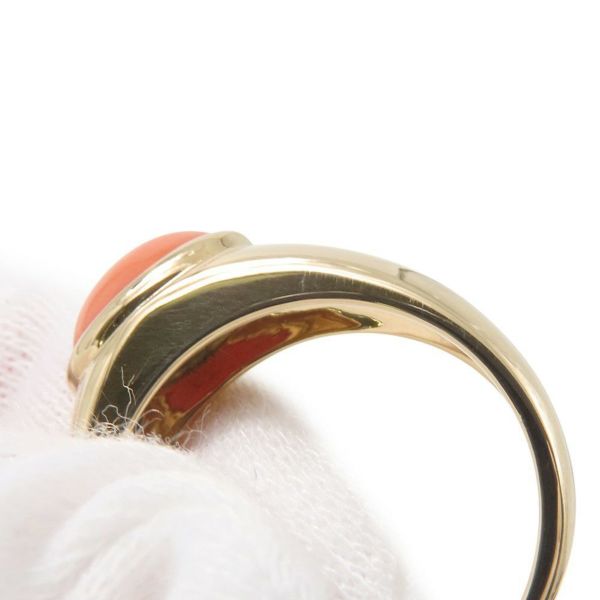 ヴァンクリーフ＆アーペル リング サンゴ K18YGイエローゴールド リングサイズ約12号 Van Cleef & Arpels 指輪