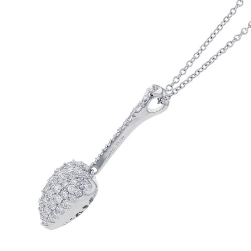 カルティエ ネックレス ハート ネックレス パヴェ ダイヤモンド Pt950プラチナ Cartier ジュエリー