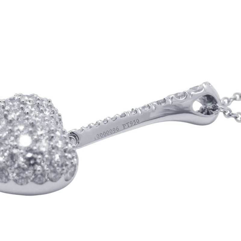 カルティエ ネックレス ハート ネックレス パヴェ ダイヤモンド Pt950プラチナ Cartier ジュエリー