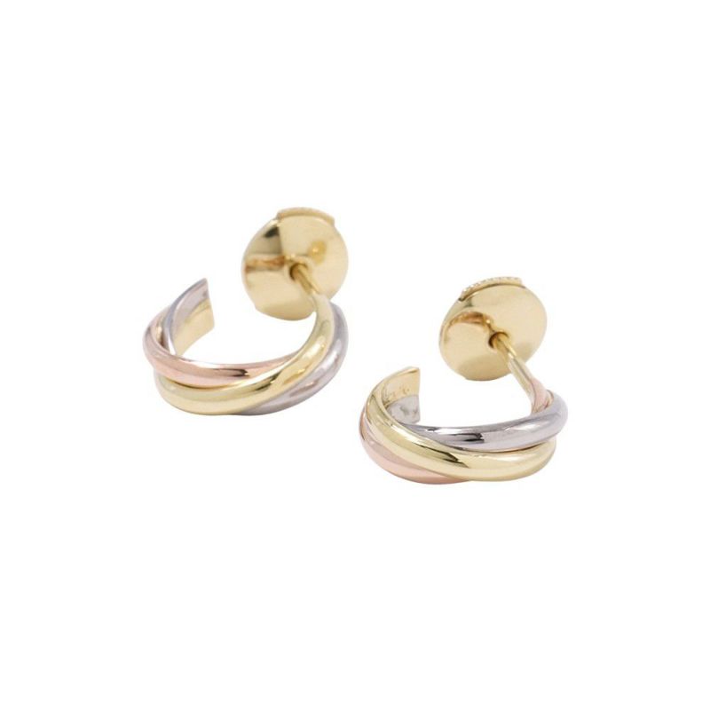 カルティエ ピアス トリニティ ミニモデル K18YG/K18PG/K18WG B8301540 ジュエリー イヤリング