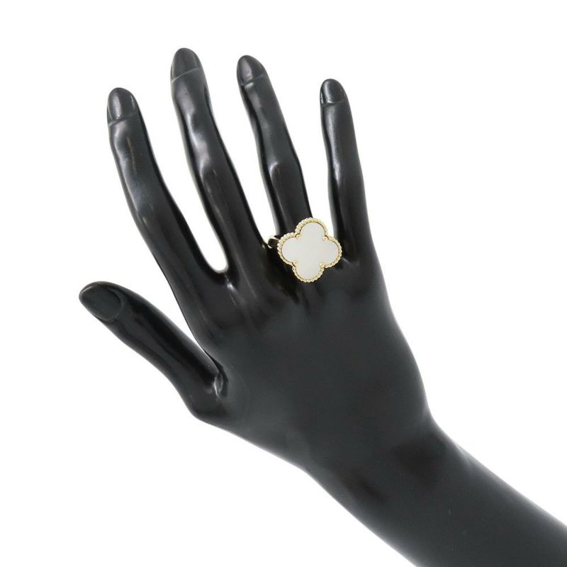 ヴァンクリーフ＆アーペル リング マジック アルハンブラ リング マザーオブパール K18YGイエローゴールド サイズ57 VCARF78900