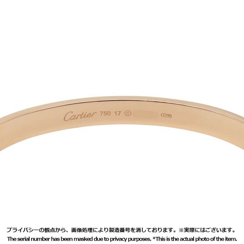カルティエ ブレスレット ラブブレス クラシックモデル K18PGピンクゴールド サイズ17 Cartier LOVEブレスレット バングル