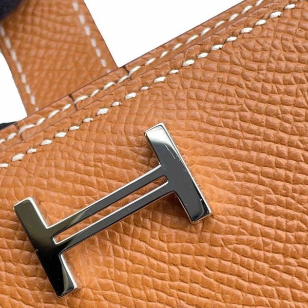 エルメス 二つ折り財布 ベアンコンパクト ゴールド/シルバー金具 エプソン U刻印 HERMES 財布