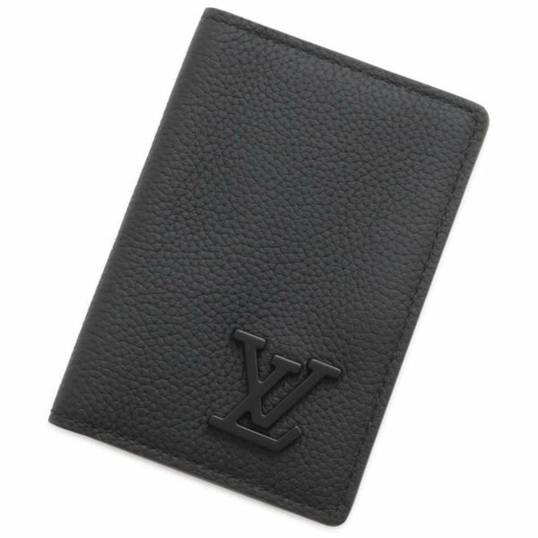 ルイヴィトン カードケース LV アエログラム グレインレザー オーガナイザー・ドゥ ポッシュ M69979 定期入れ 黒