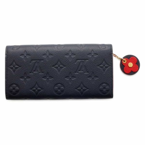 ルイヴィトン 長財布 ポルトフォイユ・エミリー M68327 LOUIS VUITTON ヴィトン 財布 フラワーモチーフ チャーム 【安心保証】  おぼしき 【中古】 ルイ・ヴィトン 財布 ルイ ヴィトン LOUIS VUITTON WALLET 中古