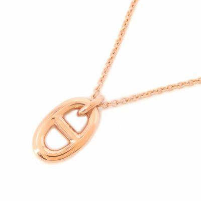 ★エルメス ネックレス シェーヌダンクル ファランドール PM K18PGピンクゴールド HERMES ジュエリー