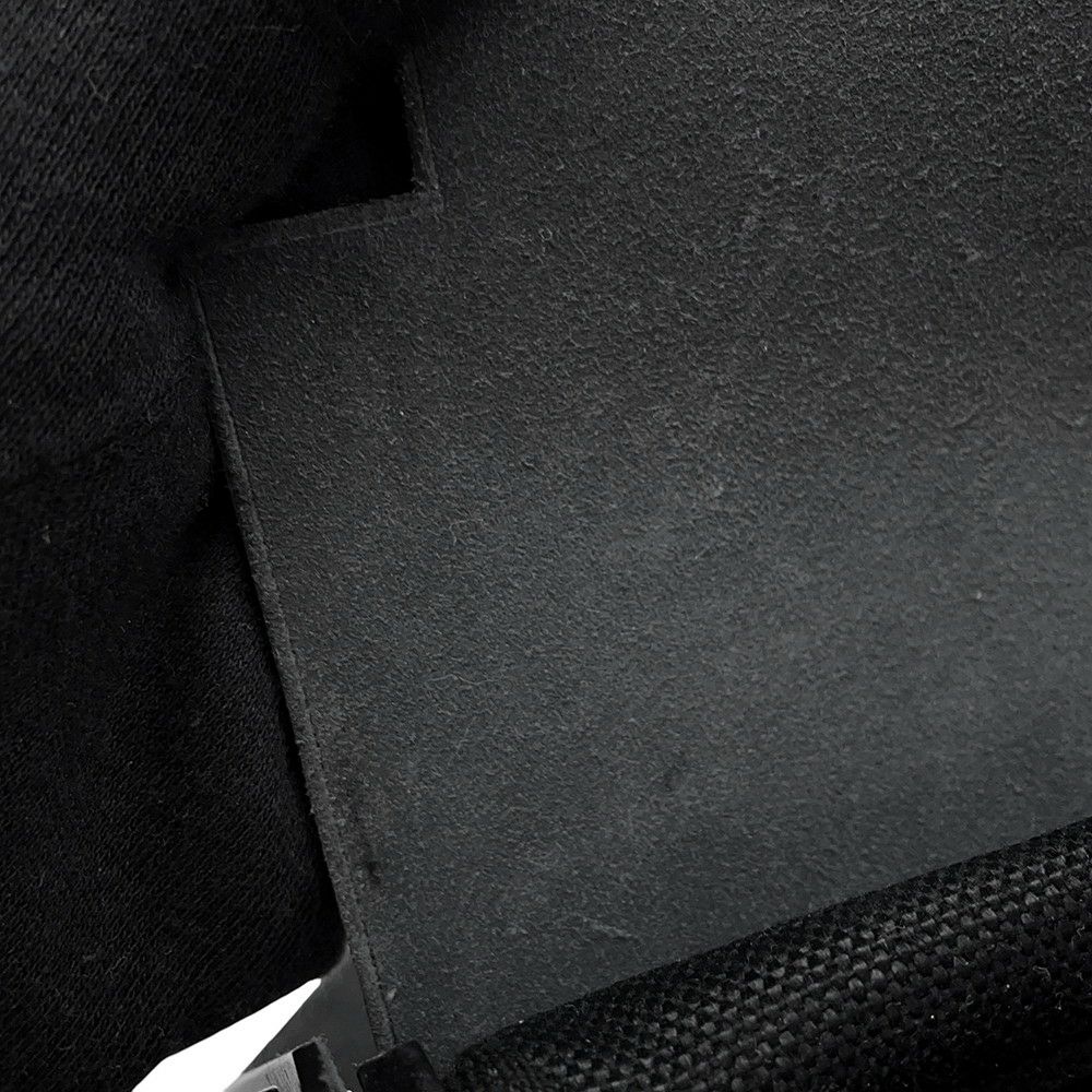 エルメス ショルダーバッグ エールバッグジップ ミニ ブラック/シルバー金具 トワルミリタリー/ヴァッシュハンター K刻印 黒