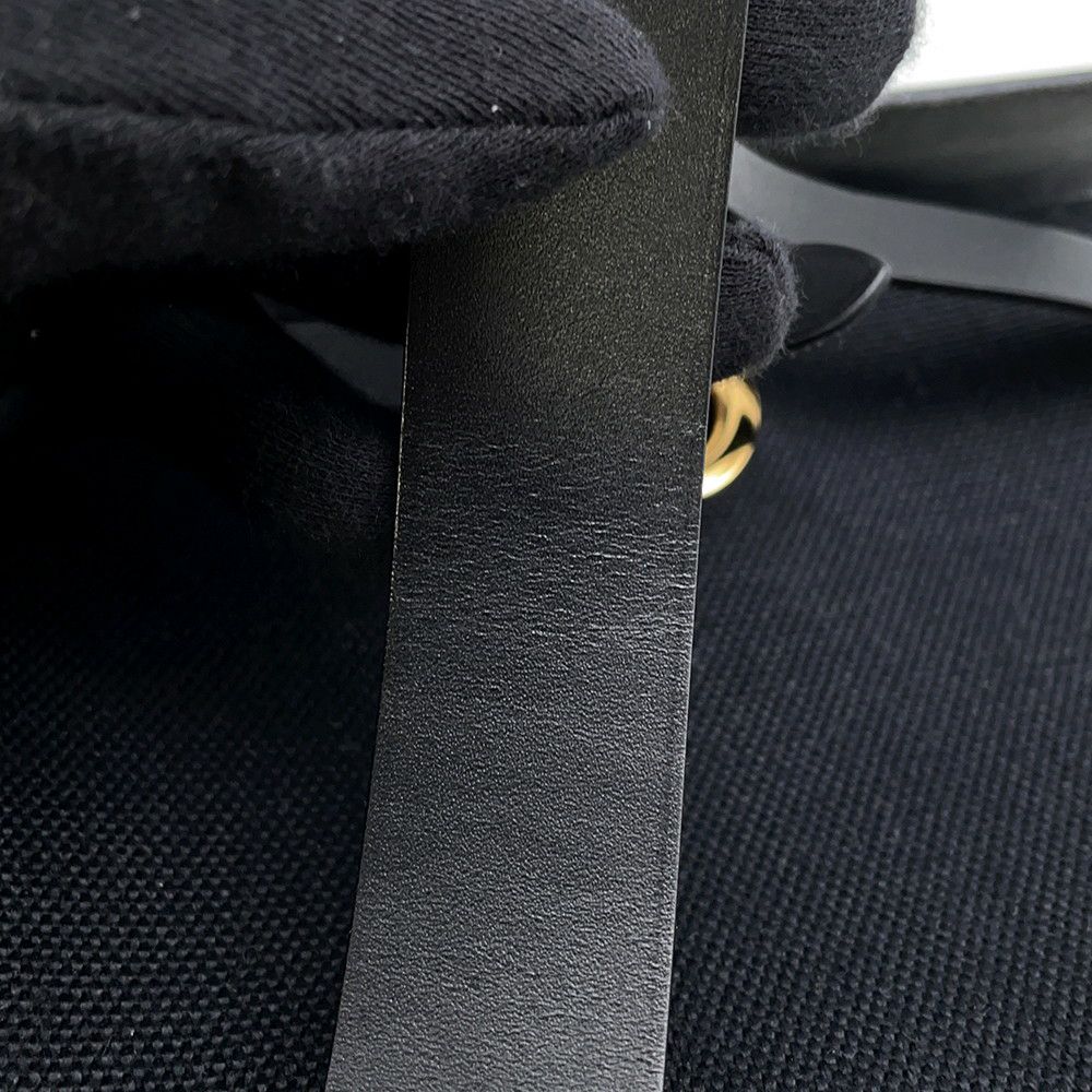 エルメス ショルダーバッグ エールバッグジップ ミニ ブラック/シルバー金具 トワルミリタリー/ヴァッシュハンター K刻印 黒