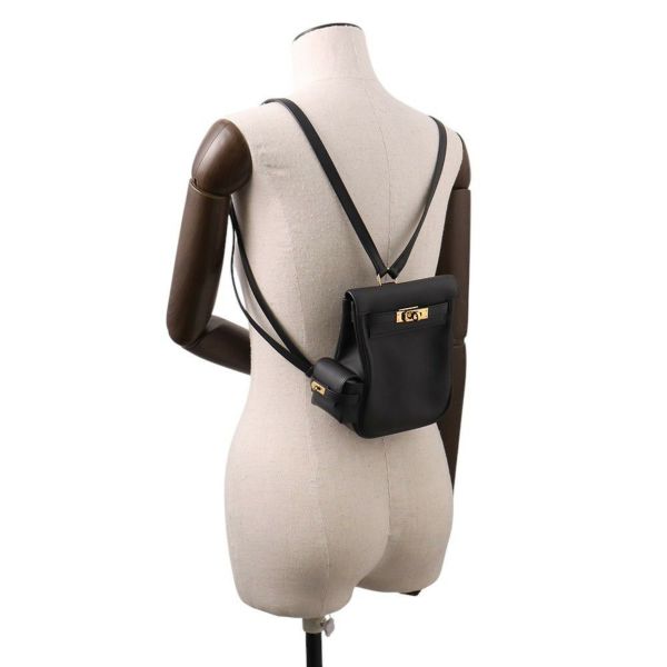 エルメス ケリージャンプ ブラック/ゴールド金具 スイフト W刻印 HERMES リュック 黒
