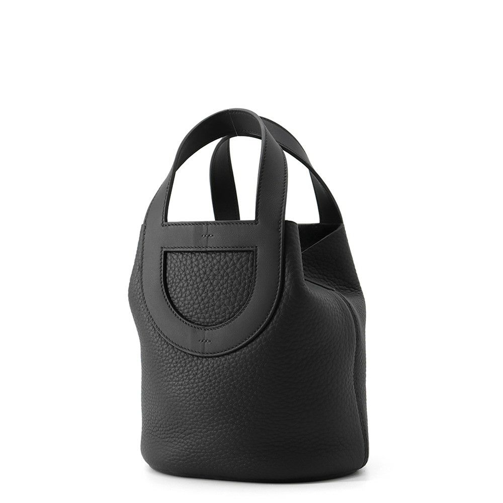 エルメス トートバッグ インザループ 18 ブラック/シルバー金具 トリヨンクレマンス/スイフト K刻印 黒