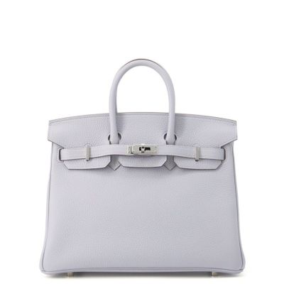 ☆エルメス バーキン25 エトゥープ/シルバー金具 トゴ W刻印 HERMES