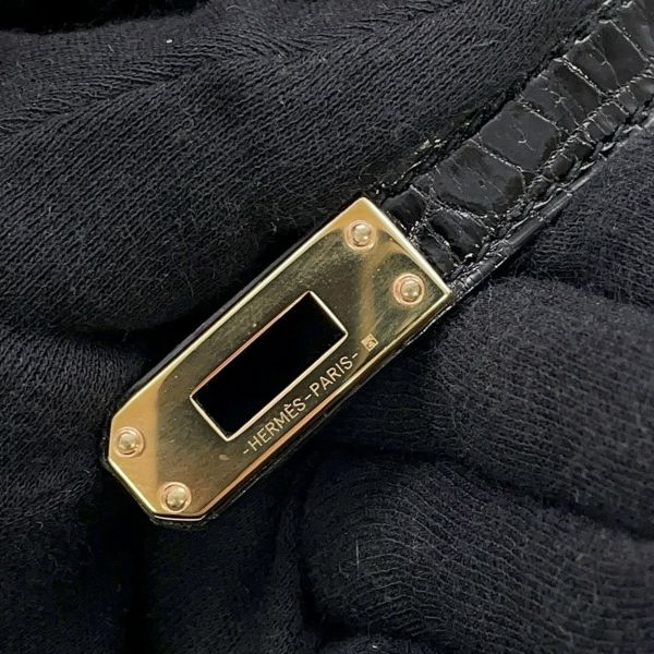エルメス バーキン25 ブラック/ピンクゴールド金具 ニロティカス/トリヨンノビーヨ D刻印 HERMES Birkin ハンドバッグ 黒