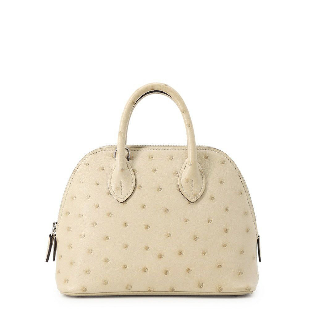 エルメス ボリード1923 ミニ パーシュマン/シルバー金具 オーストリッチ U刻印 HERMES 2wayショルダー