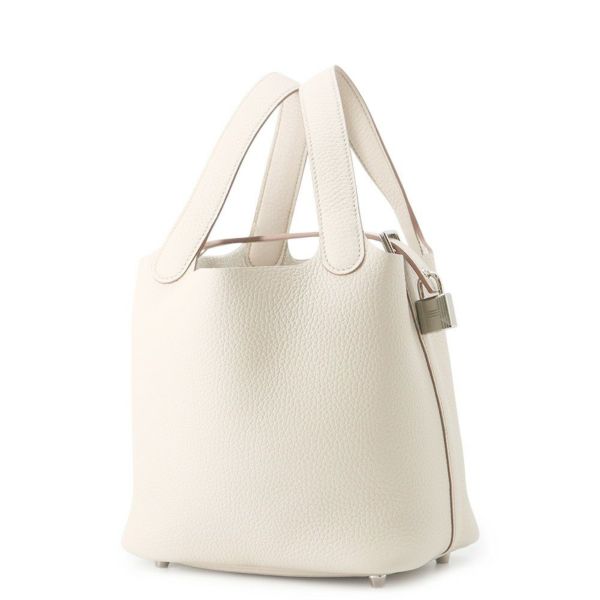 エルメス ハンドバッグ ピコタンロックPM ベトン/シルバー金具 トリヨンクレマンス K刻印