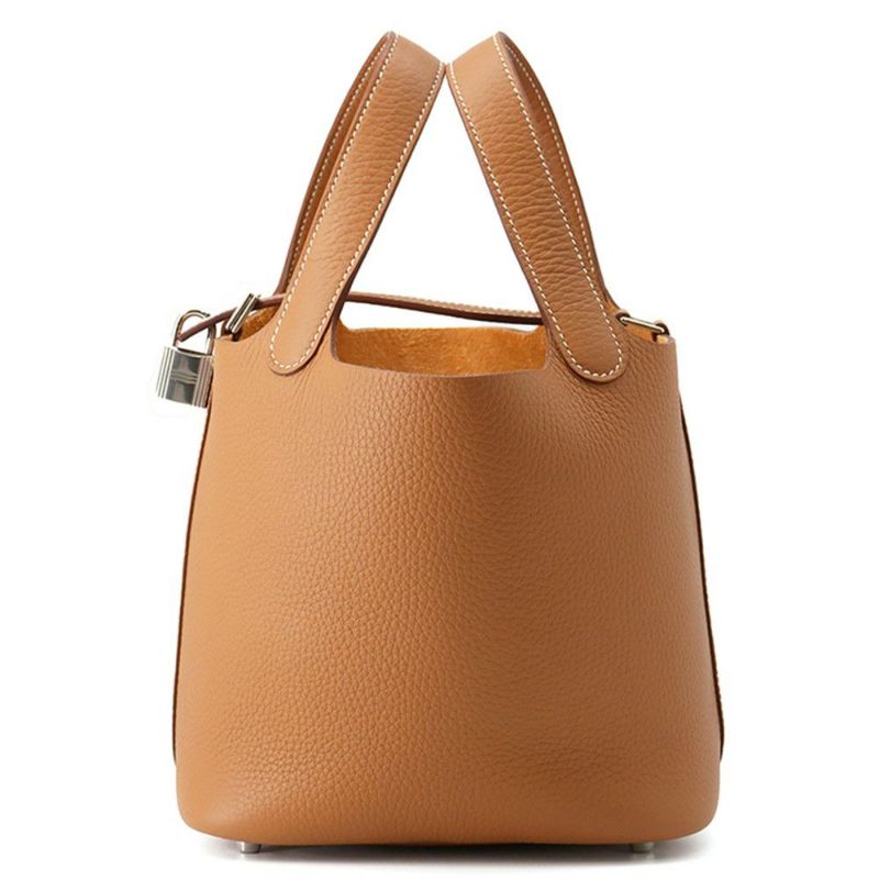 エルメス ハンドバッグ ピコタンロックPM ゴールド/シルバー金具 トリヨンクレマンス K刻印