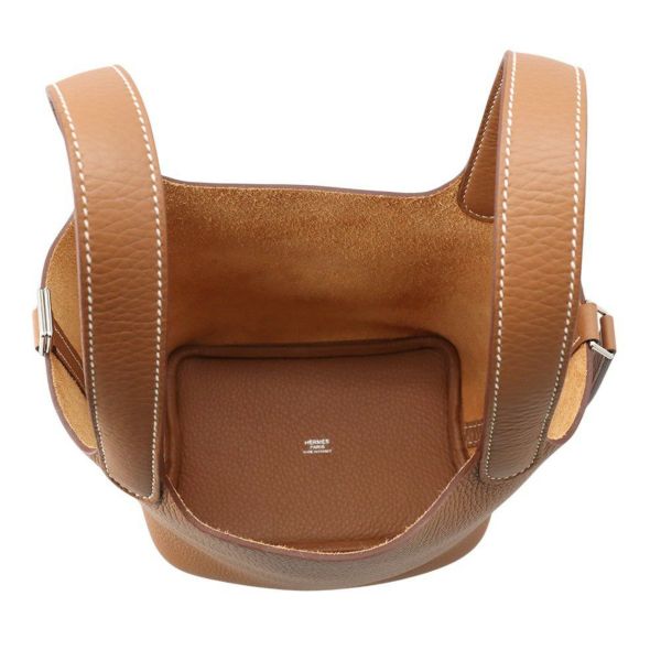 エルメス ハンドバッグ ピコタンロックPM ゴールド/シルバー金具 トリヨンクレマンス K刻印