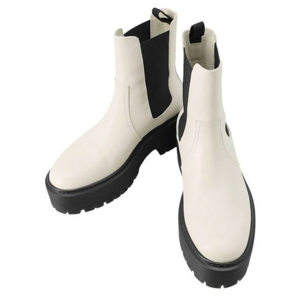 エルメス ブーツ ハロウ サイドゴア レザー レディースサイズ37 HERMES