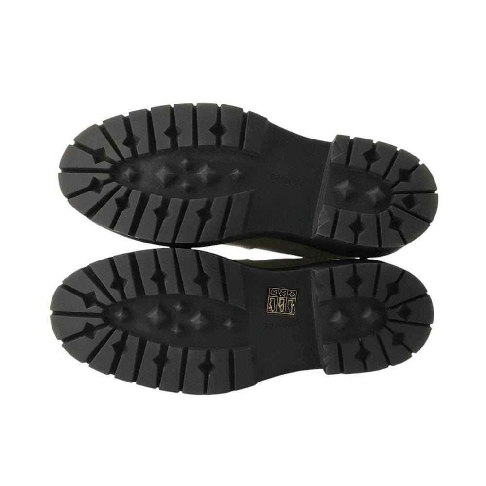 エルメス ブーツ ハロウ サイドゴア レザー レディースサイズ37 HERMES 靴 ショートブーツ