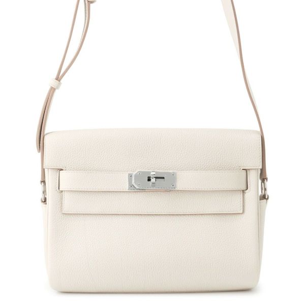 エルメス ケリーメッセンジャーPM ベトン/シルバー金具 エバーカラー K刻印 HERMES バッグ メンズ