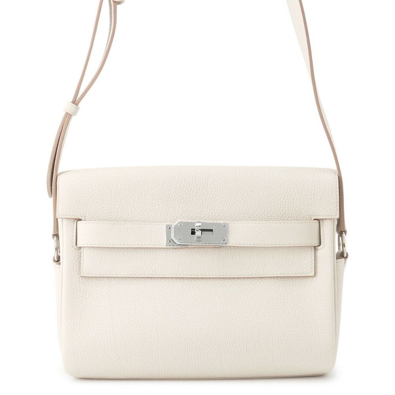 エルメス ケリーメッセンジャーPM ベトン/シルバー金具 エバーカラー K刻印 HERMES バッグ メンズ
